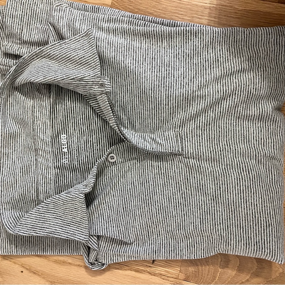 Dockers Gray Striped Shirt